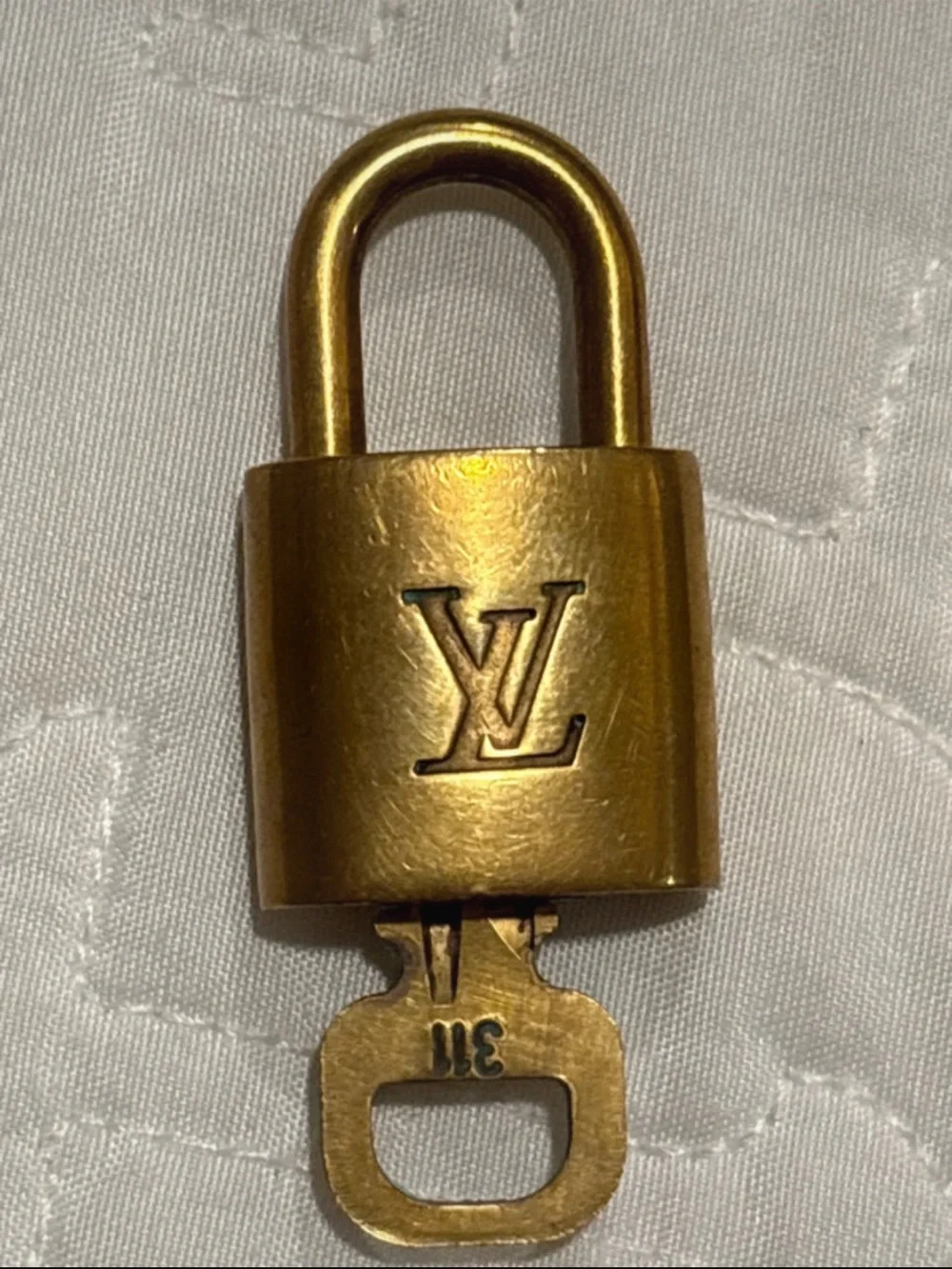 Louis Vuitton #311 Gold Padlock and Key